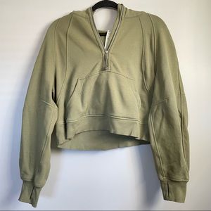 Lululemon Scuba Half Zip - Green Twill